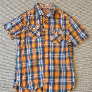 NWT Superdry Short-sleeved plaid button down